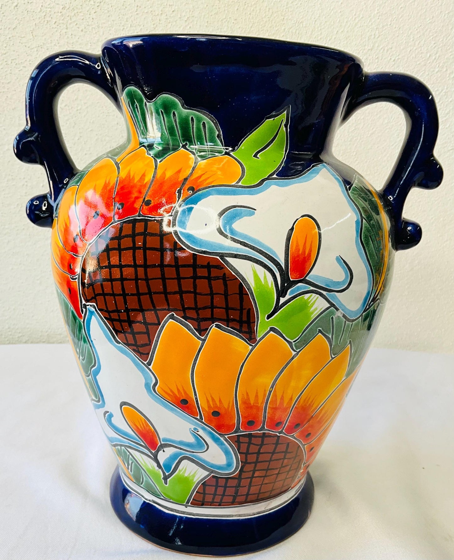 Florero elegante de talavera GIRASOL