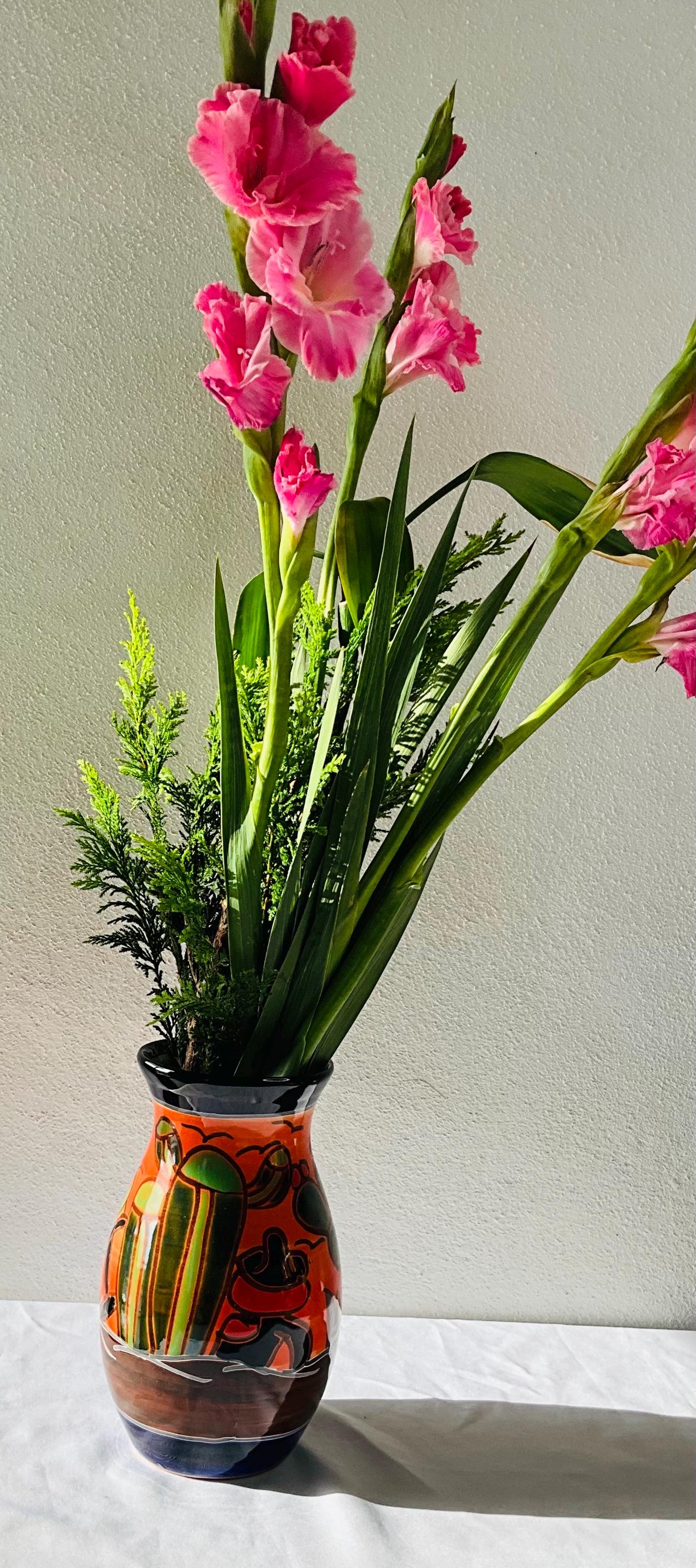 Elegant blue talavera vase