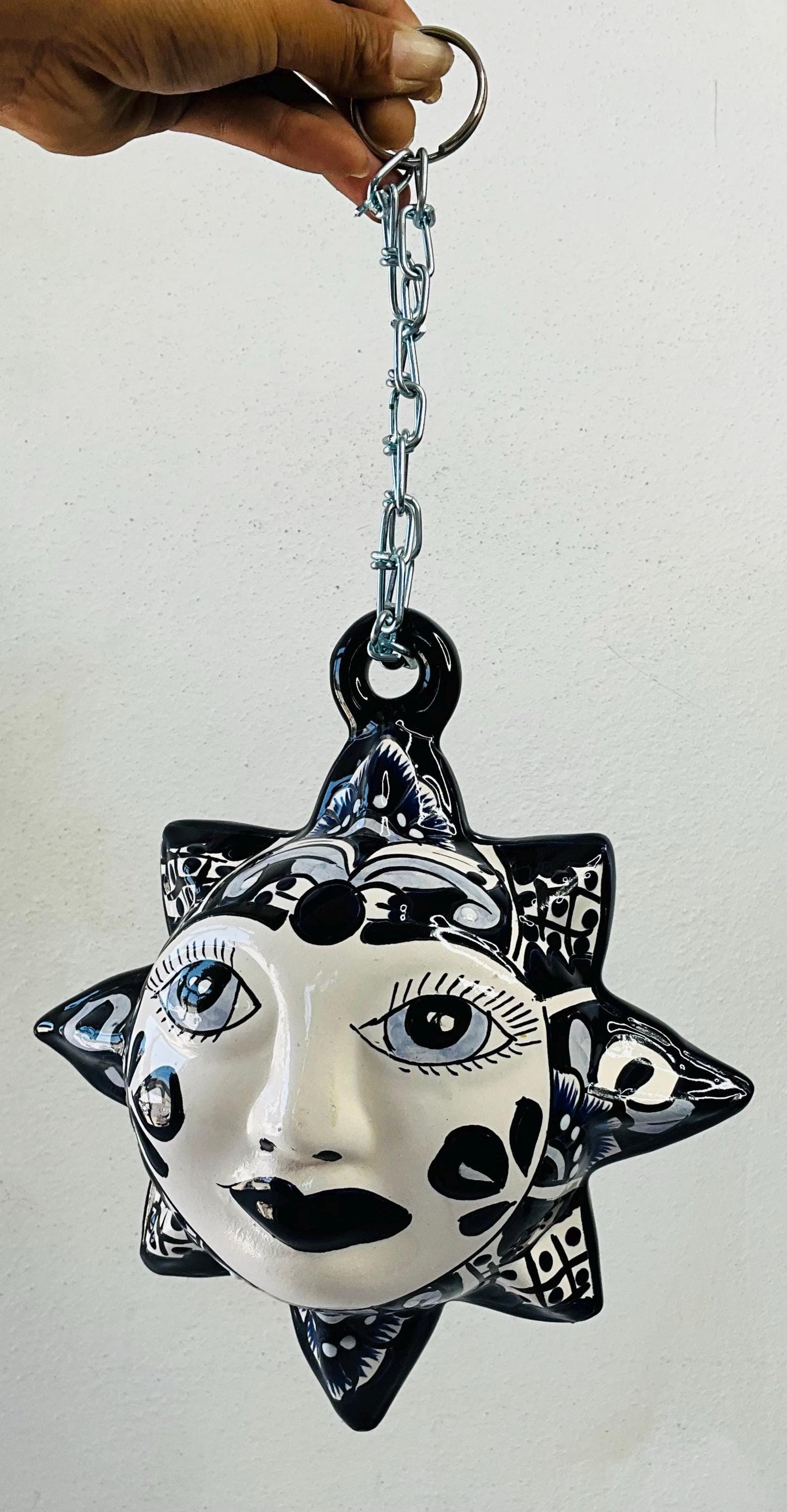 Handmade Talavera Sun Wall Decor: Colorful Mexican Art