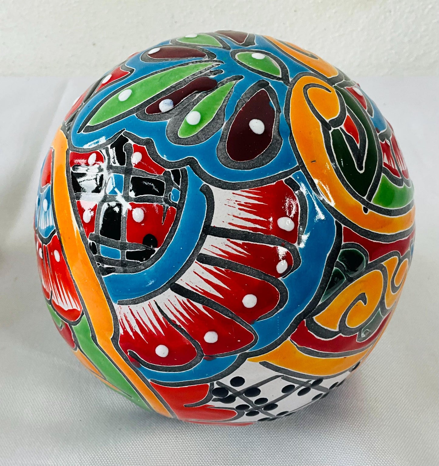 Hand-Painted Talavera small spheres: Mexican Folk Art Decor