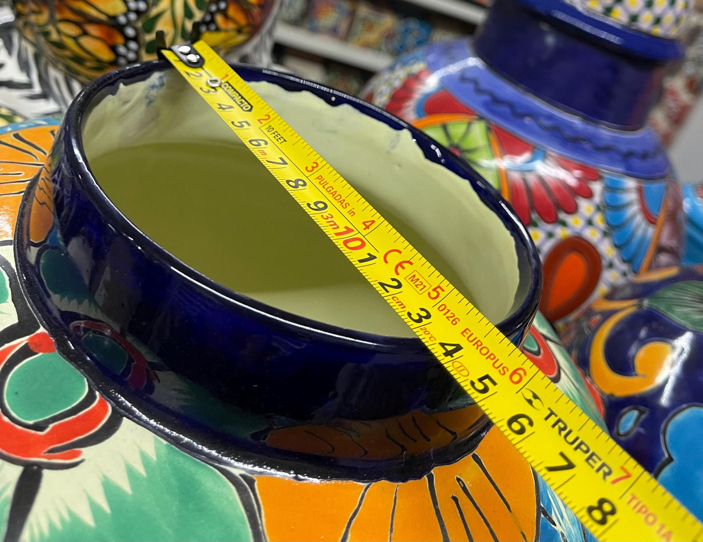 Handmade Talavera Tibor: Mexican Pottery Vase, 18" Home Decor