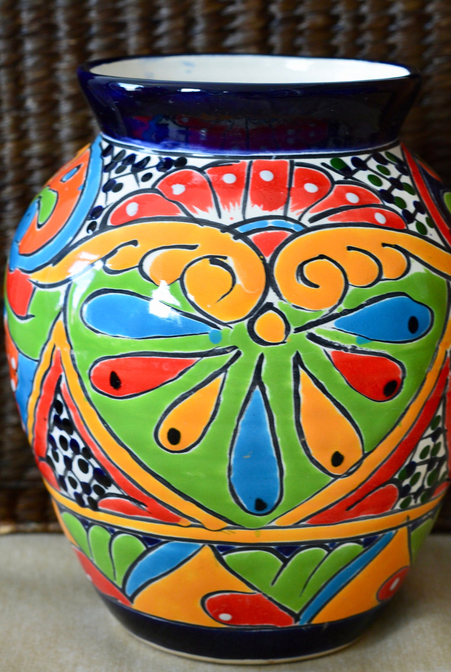 Talavera Vase/  Handmade Vase