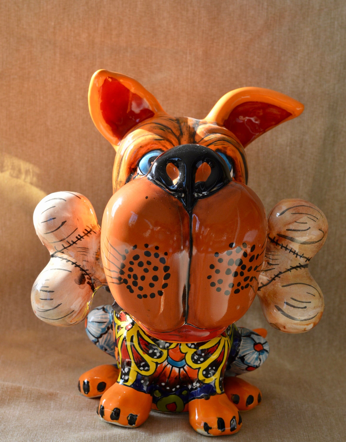 Talavera Dog with bone