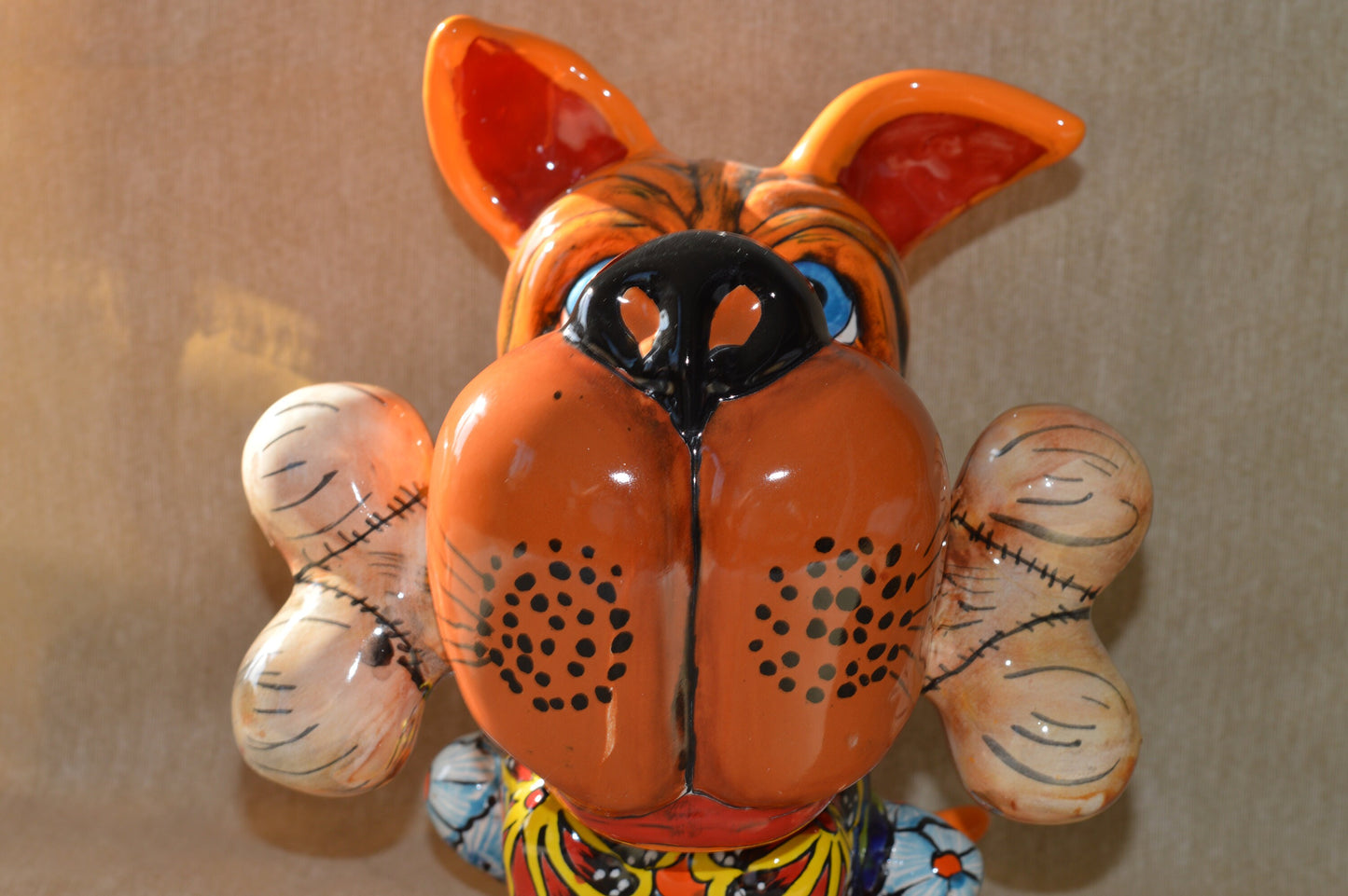 Talavera Dog with bone