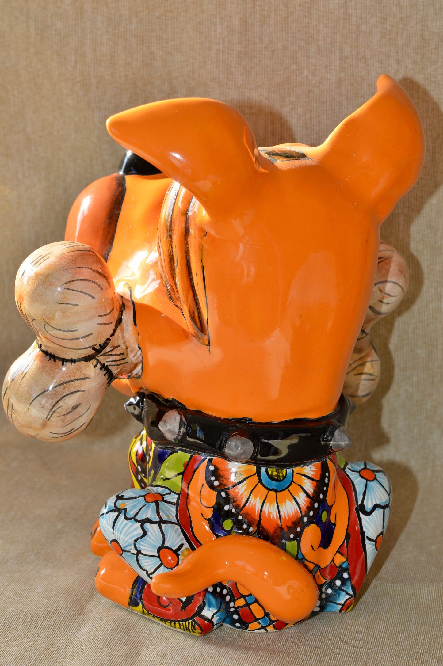 Talavera Dog with bone