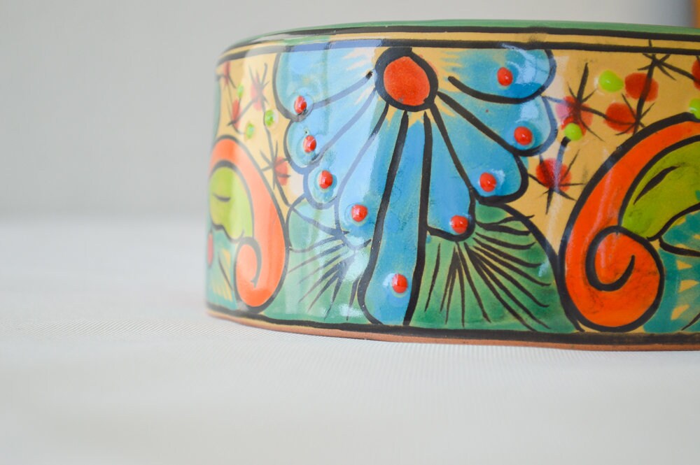 Talavera pet bowl