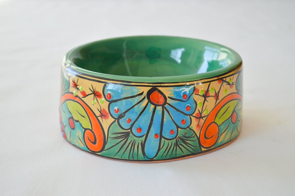 Talavera pet bowl