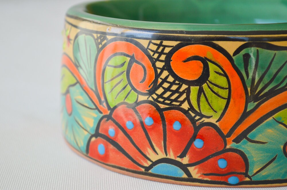 Talavera pet bowl
