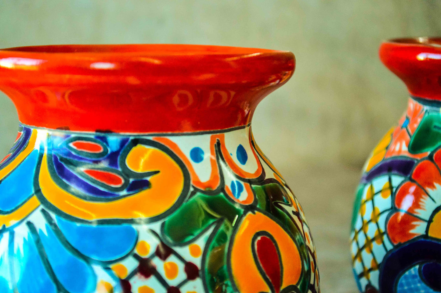 Talavera flower vase