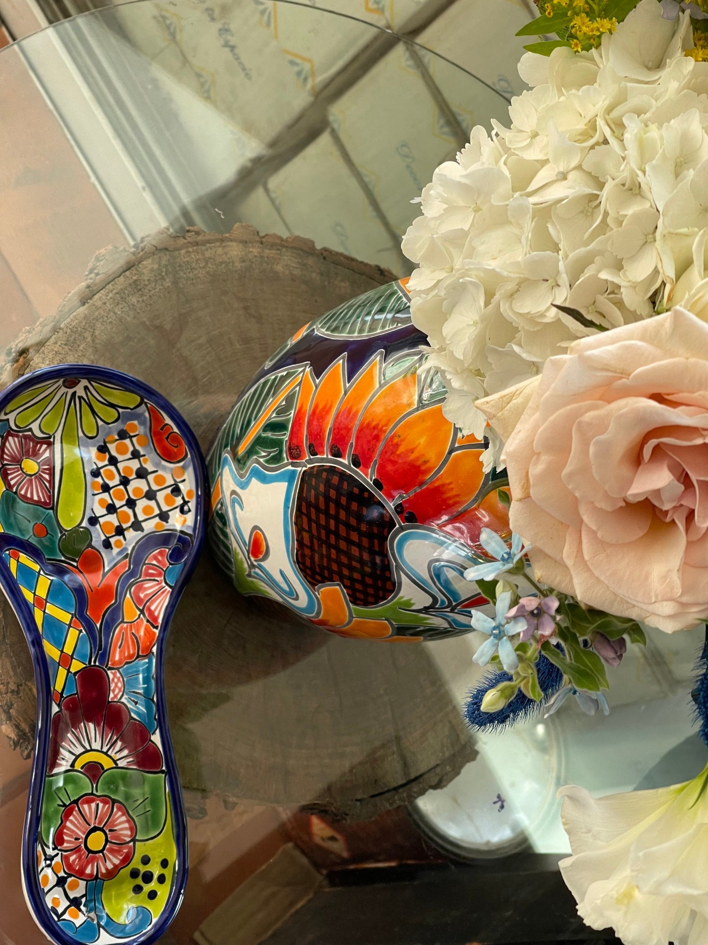 Spoon rest Talavera from Puebla