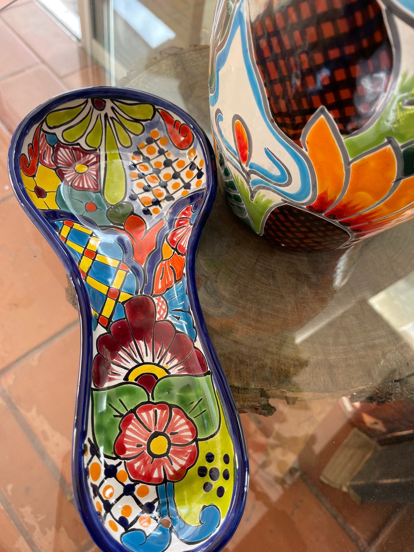 Spoon rest Talavera from Puebla