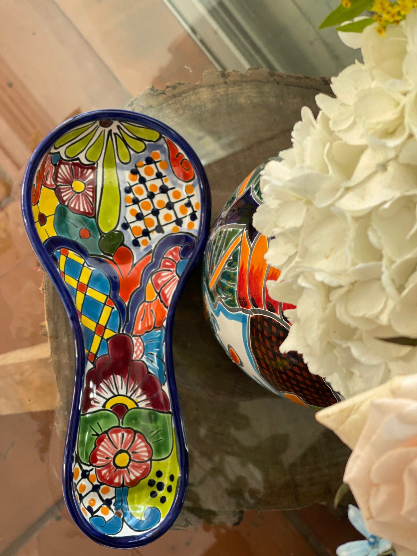 Spoon rest Talavera from Puebla