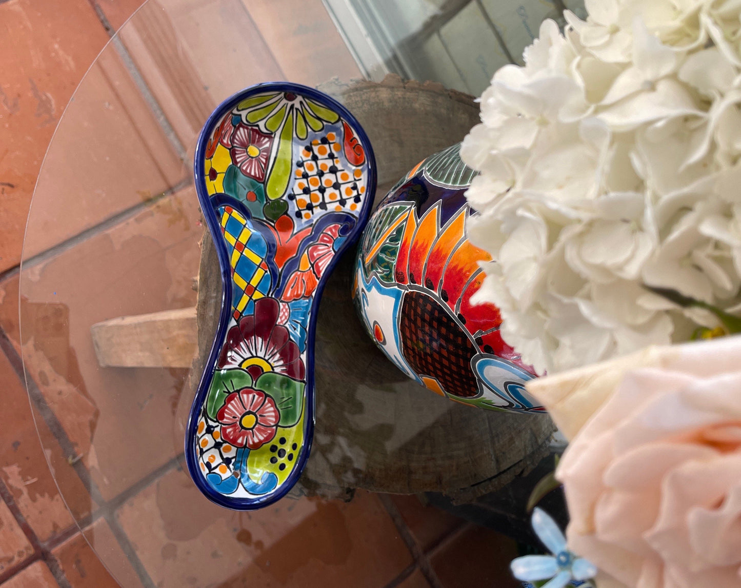 Spoon rest Talavera from Puebla