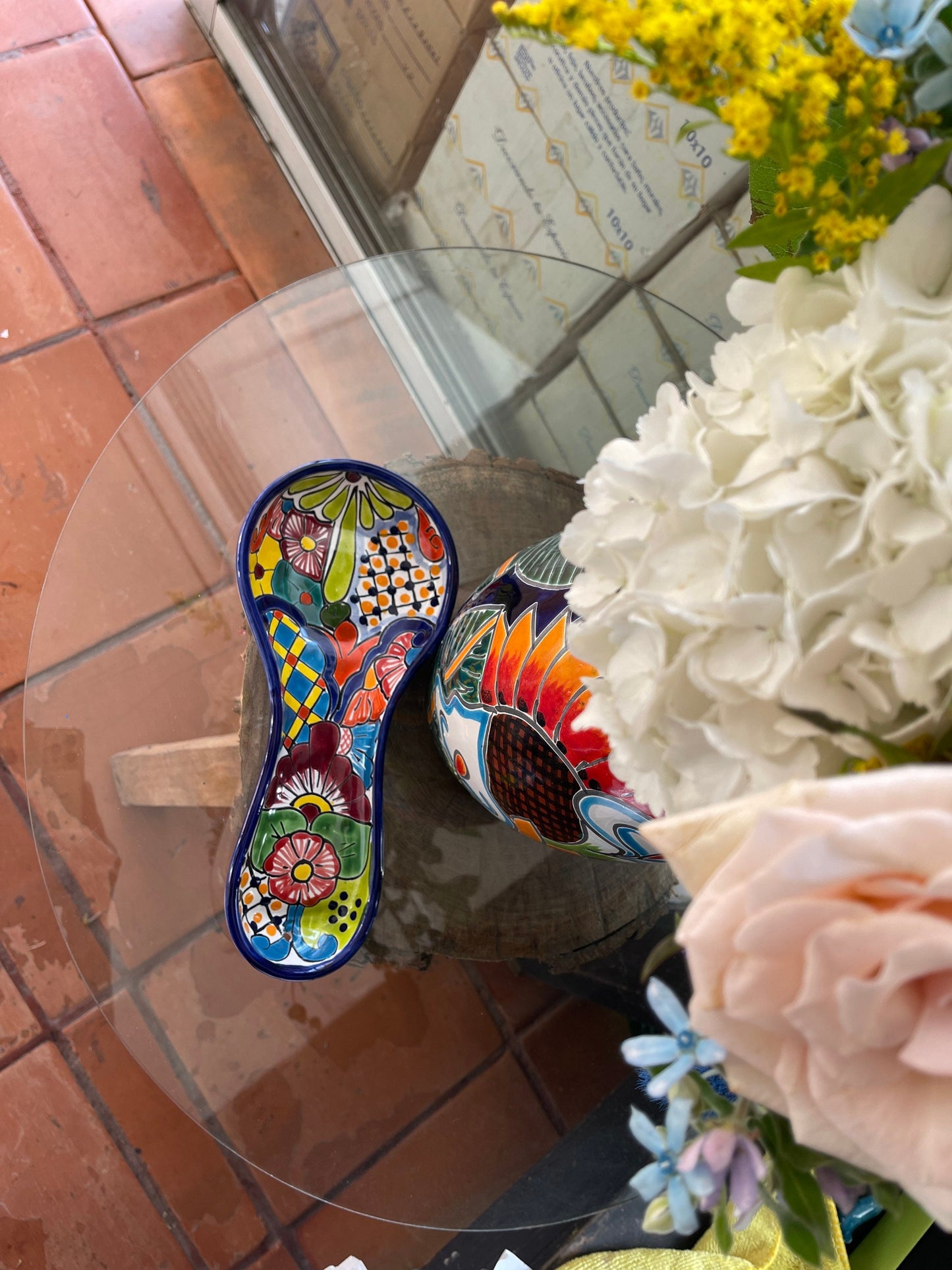 Spoon rest Talavera from Puebla