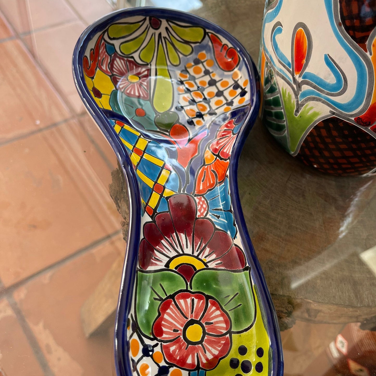Spoon rest Talavera from Puebla