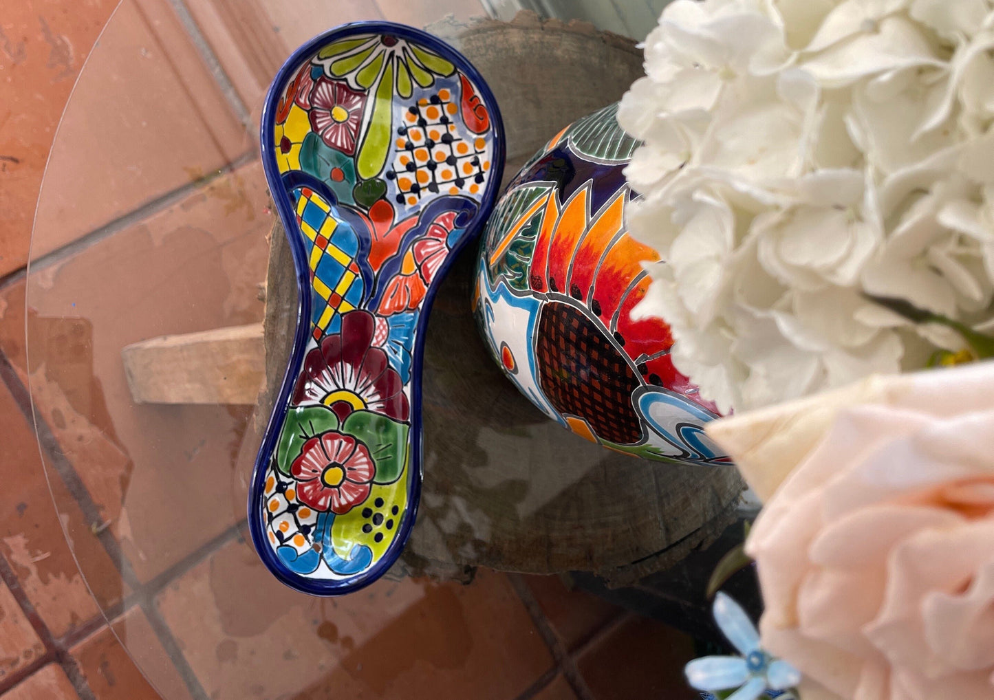 Spoon rest Talavera from Puebla