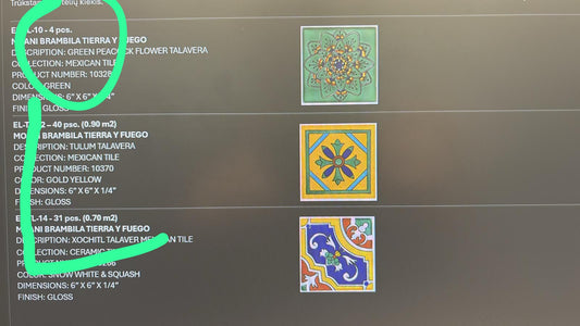75 tiles 6 1/4