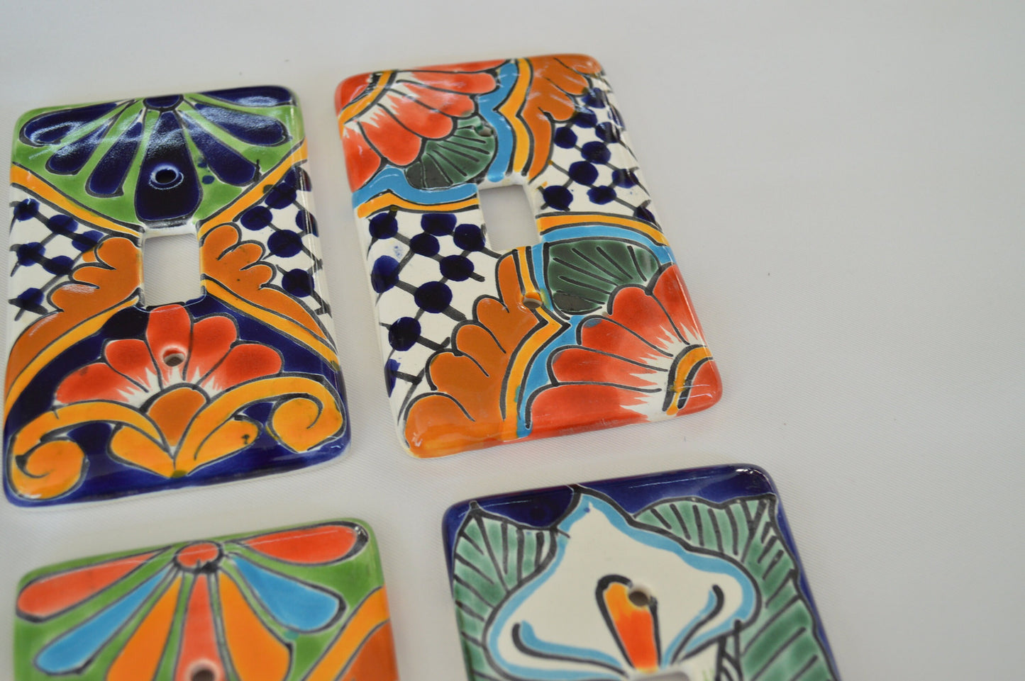 Talavera Mexican Pottery Light Switch Plate: Hand-Painted Wall Art
