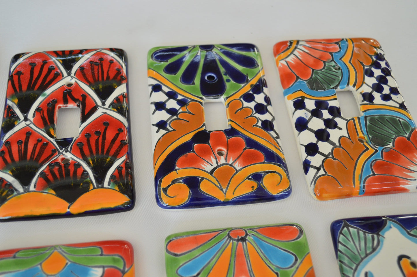 Talavera Mexican Pottery Light Switch Plate: Hand-Painted Wall Art