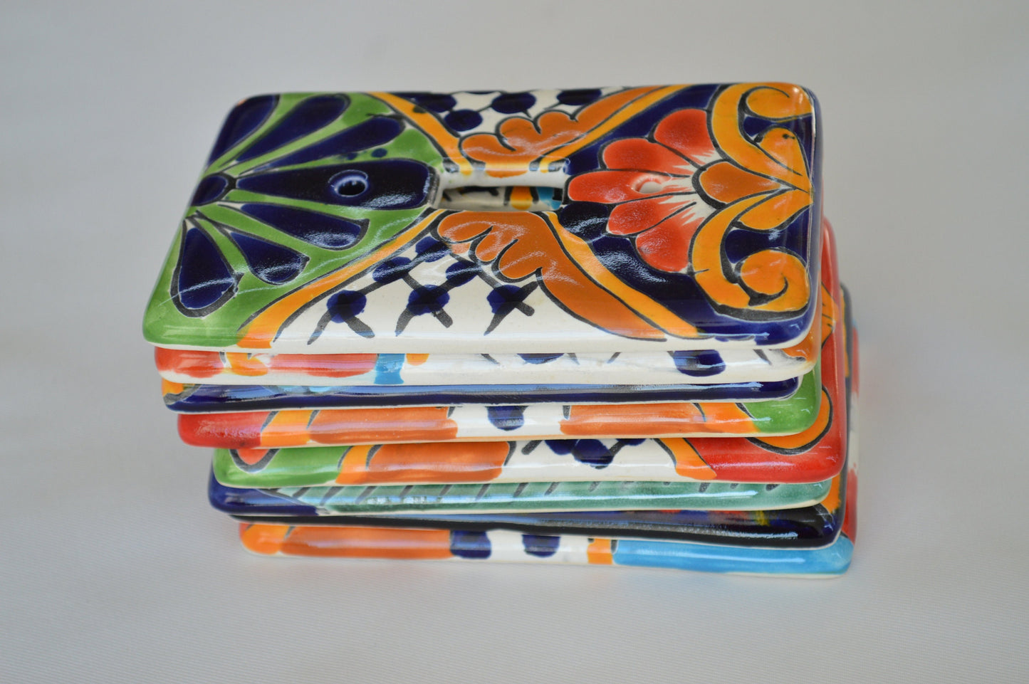 Talavera Mexican Pottery Light Switch Plate: Hand-Painted Wall Art