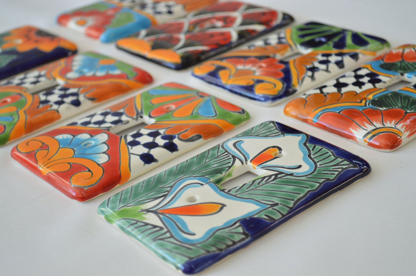 Talavera Mexican Pottery Light Switch Plate: Hand-Painted Wall Art