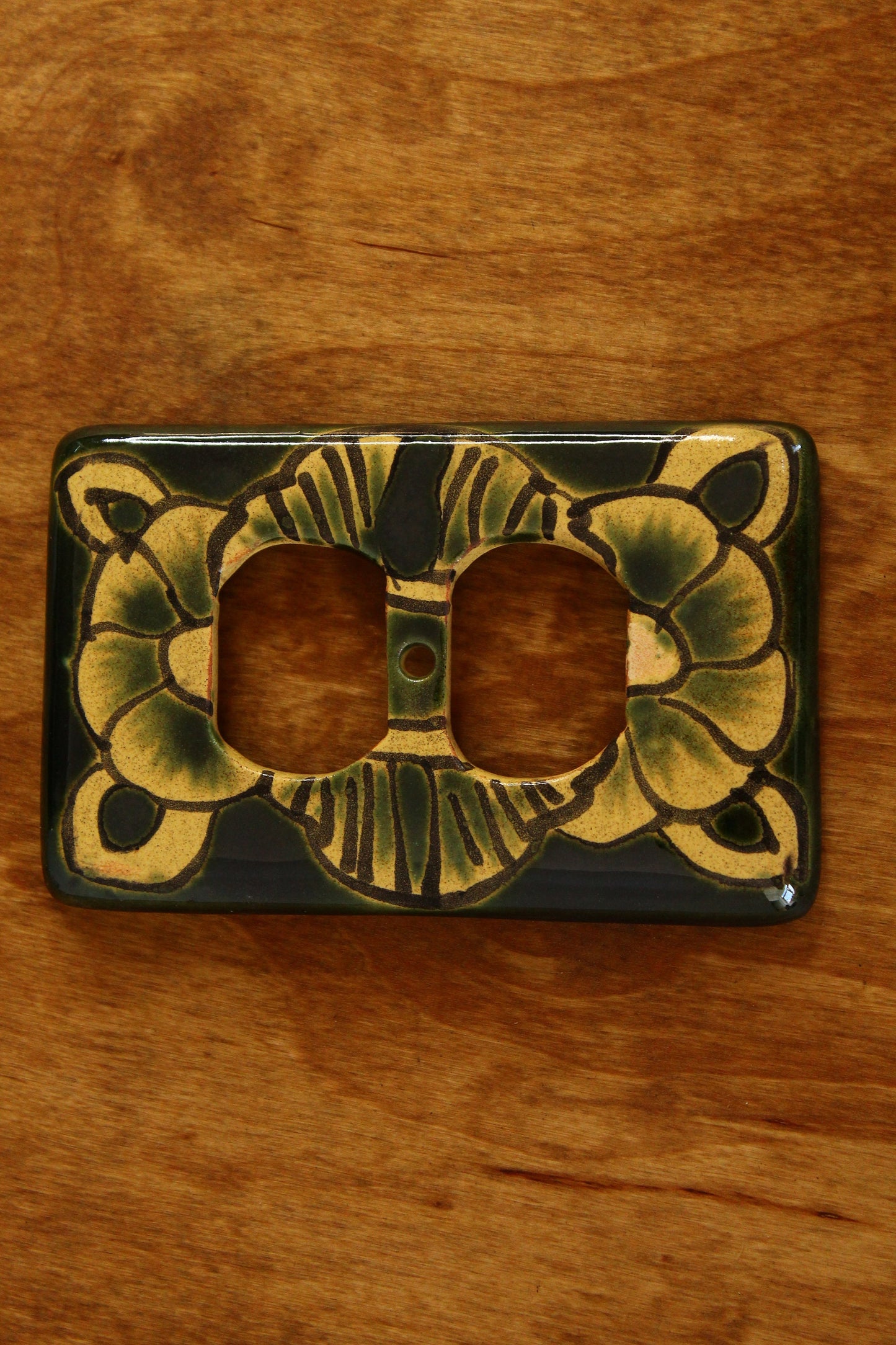 Hand-Painted Talavera Mexican Pottery Light Switch Cover (3" x 5")