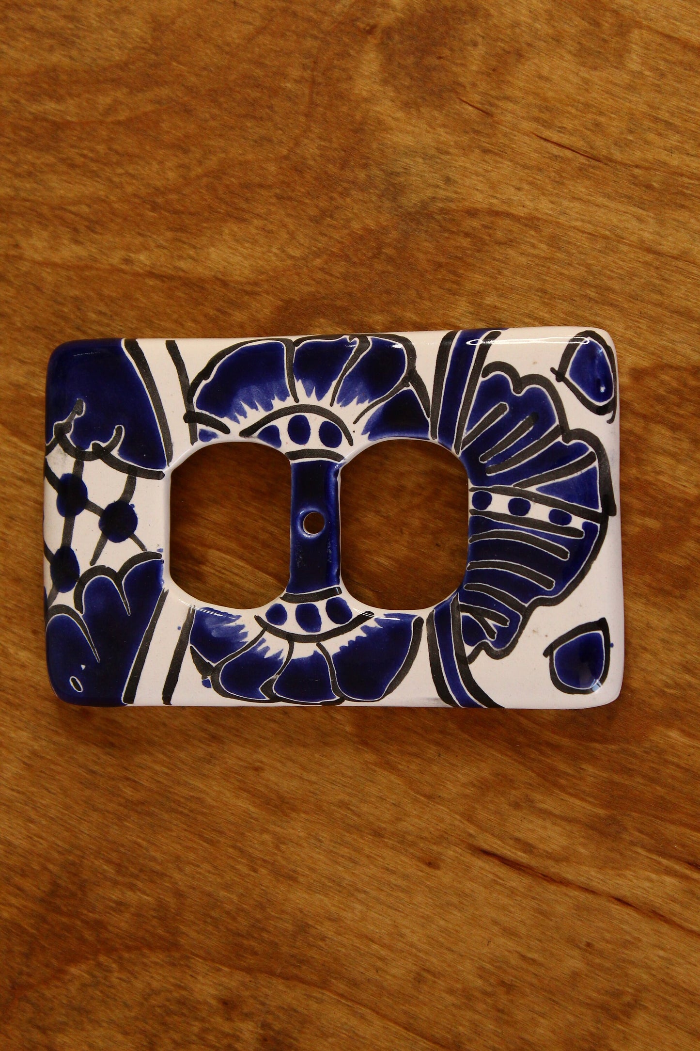 Hand-Painted Talavera Mexican Pottery Light Switch Cover (3" x 5")