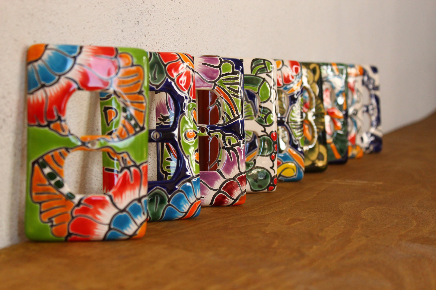 Hand-Painted Talavera Mexican Pottery Light Switch Cover (3" x 5")