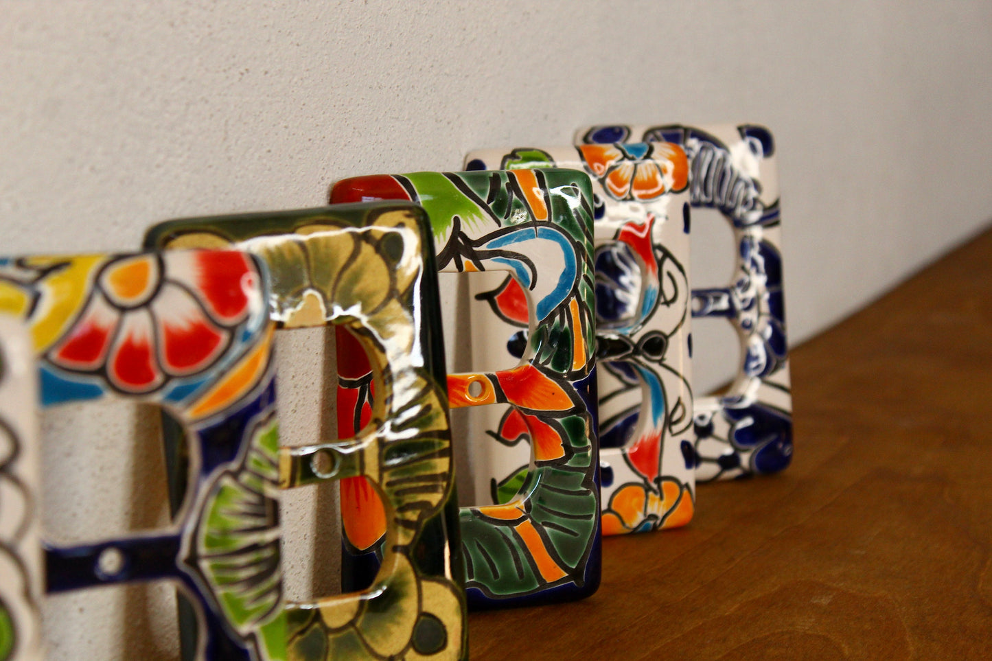 Hand-Painted Talavera Mexican Pottery Light Switch Cover (3" x 5")