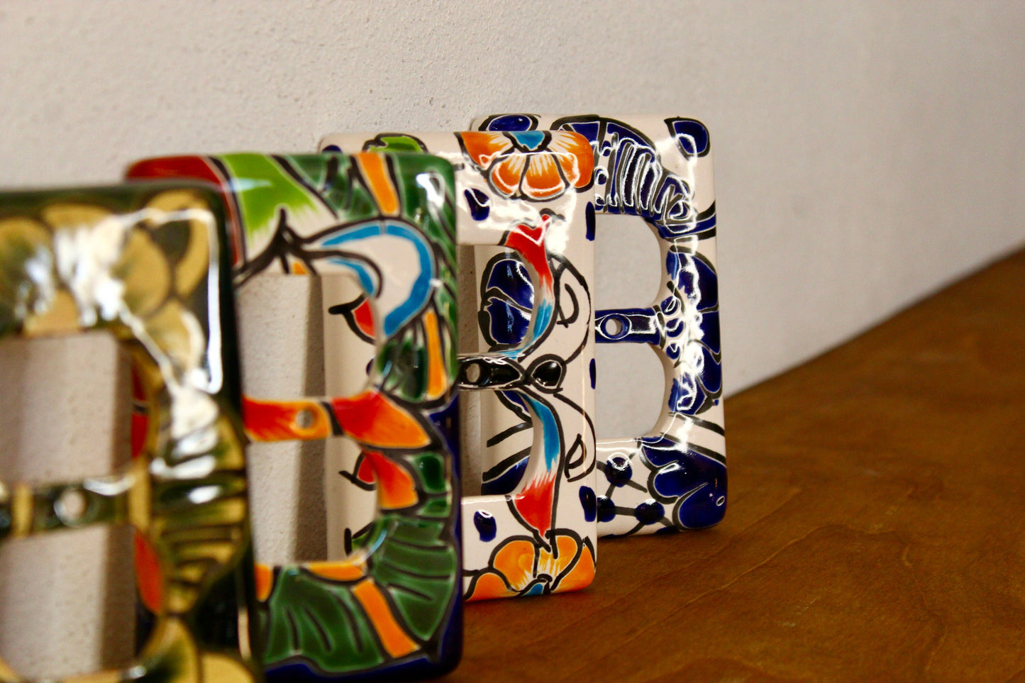 Hand-Painted Talavera Mexican Pottery Light Switch Cover (3" x 5")