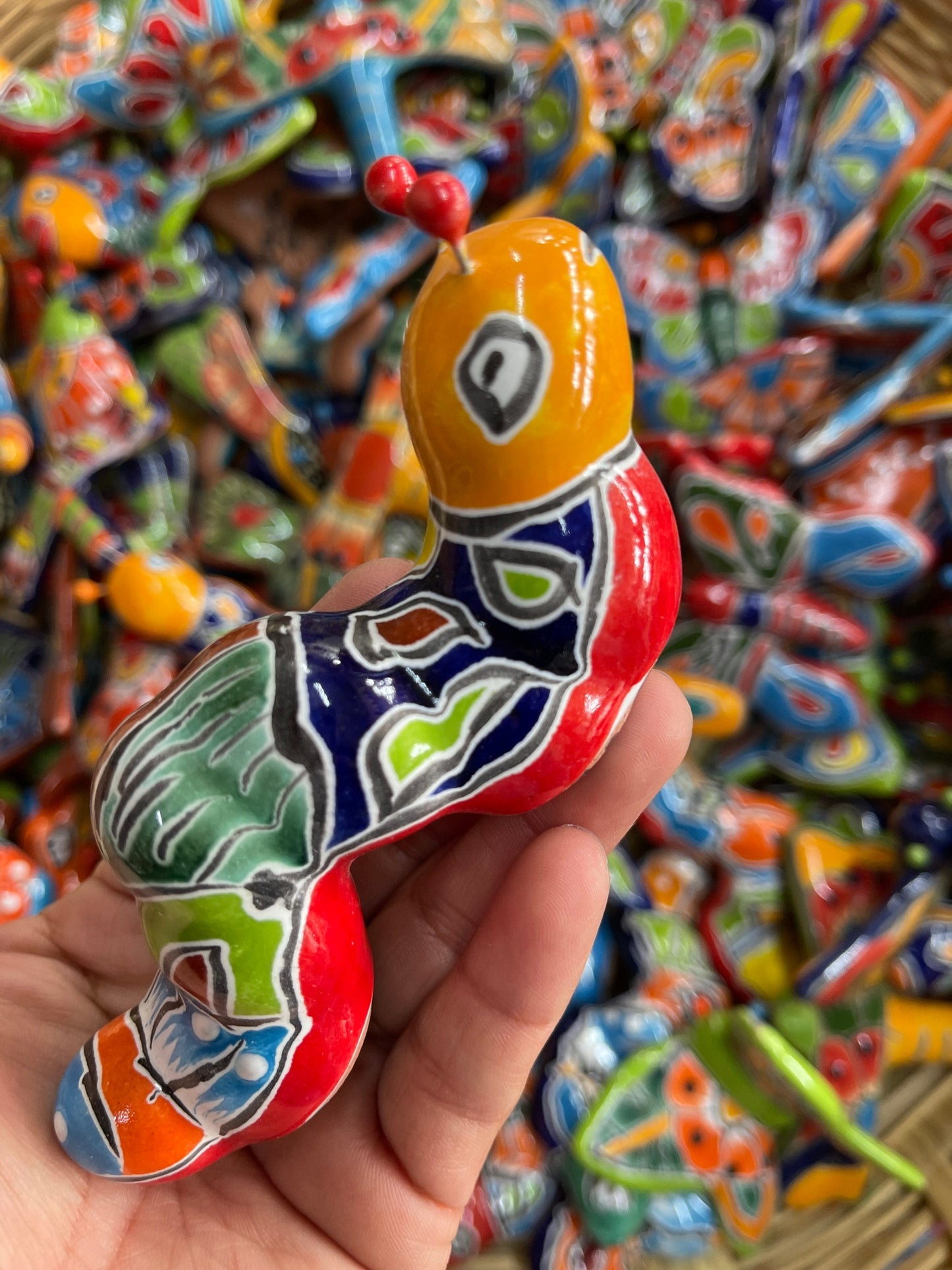 1 -Talavera little worms for wall