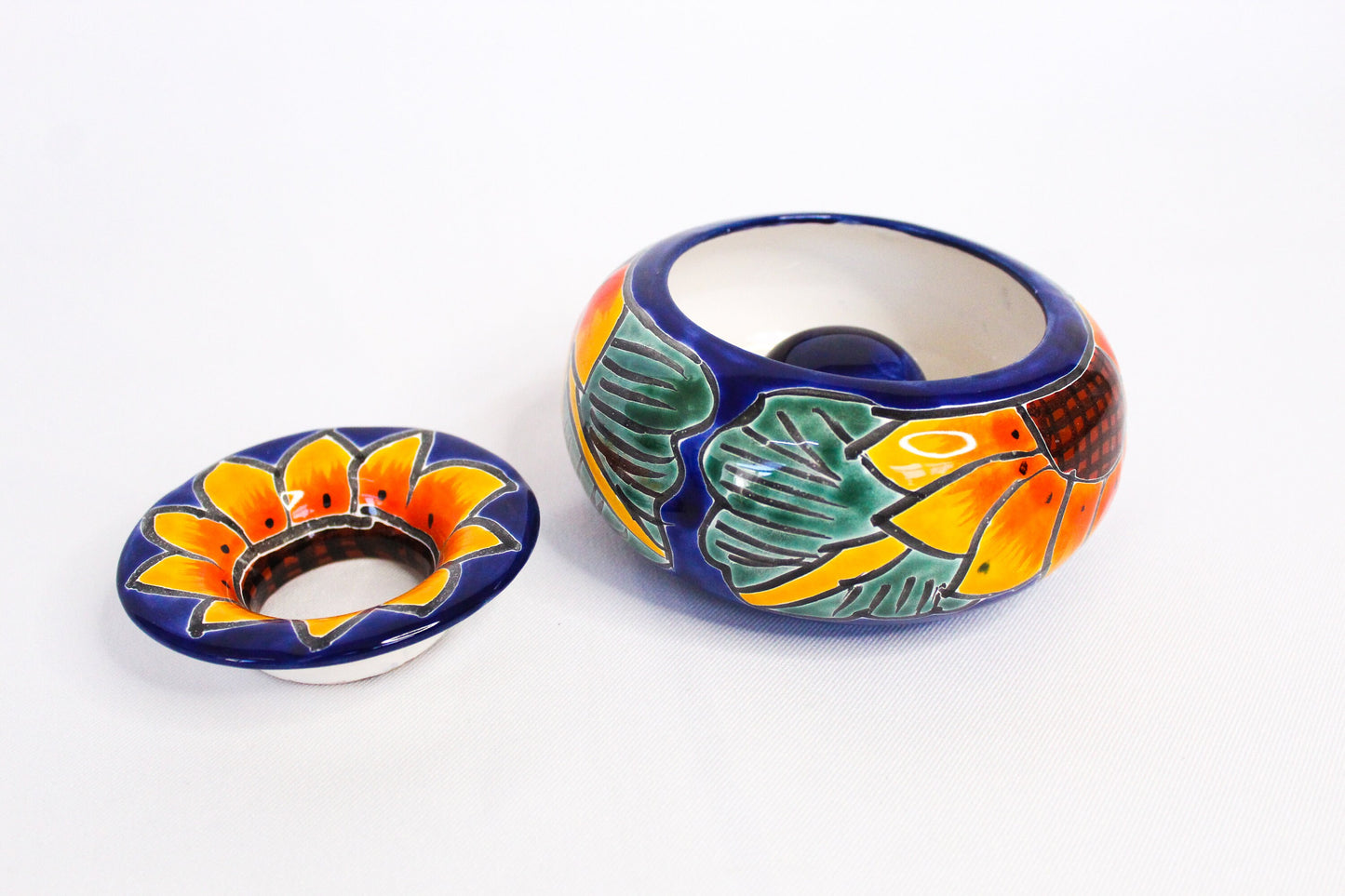 Mexican Talavera 2 Piece Ashtray water