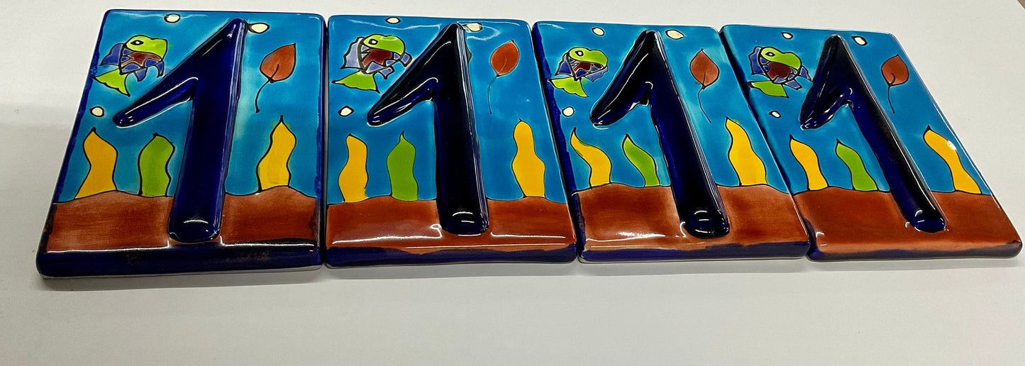 Talavera House Numbers  #1,2,3,4,5,6,7,8,9,0