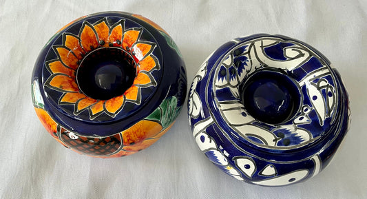 Mexican Talavera 2 Piece Ashtray water