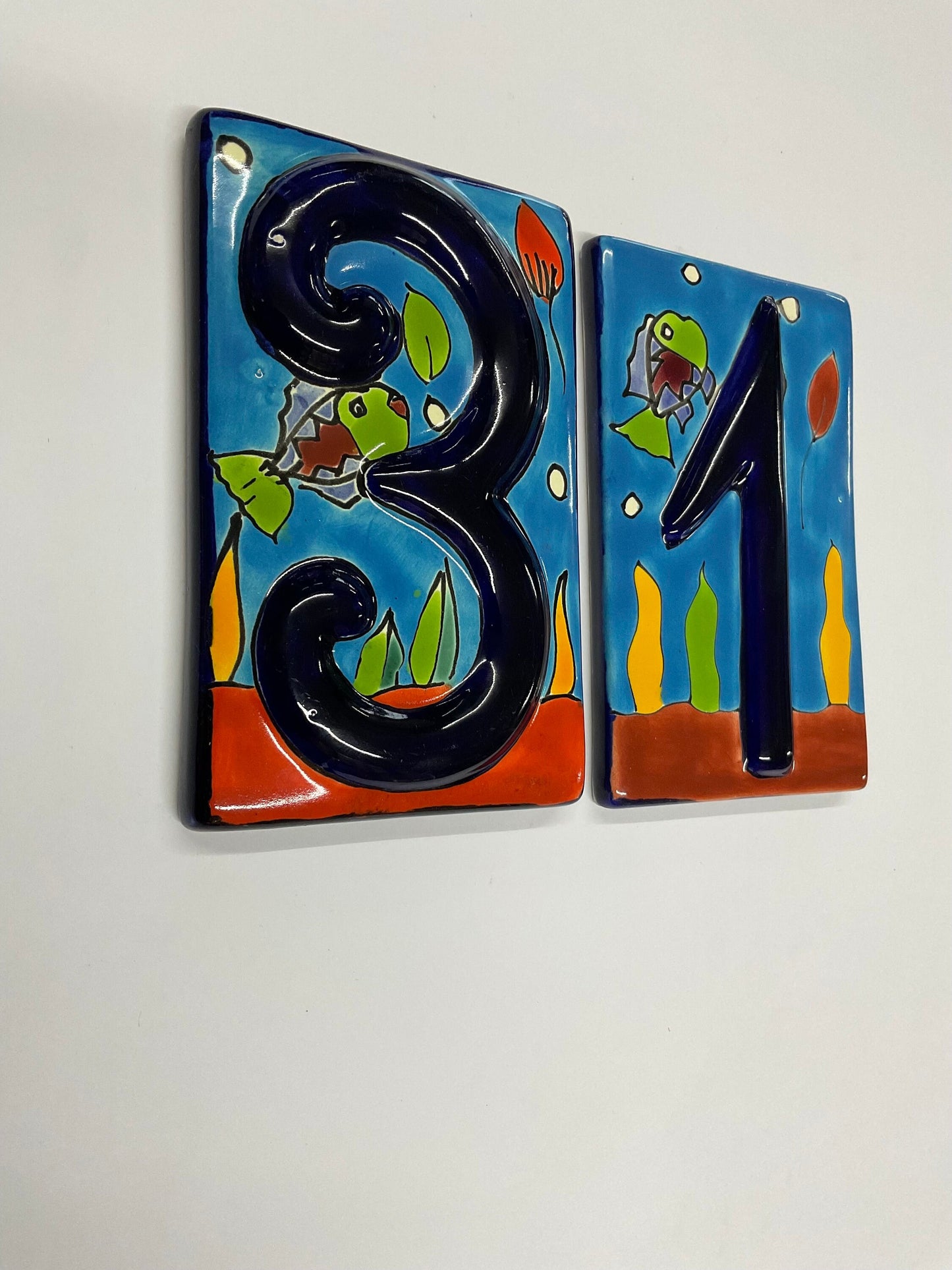 Talavera House Numbers  #1,2,3,4,5,6,7,8,9,0