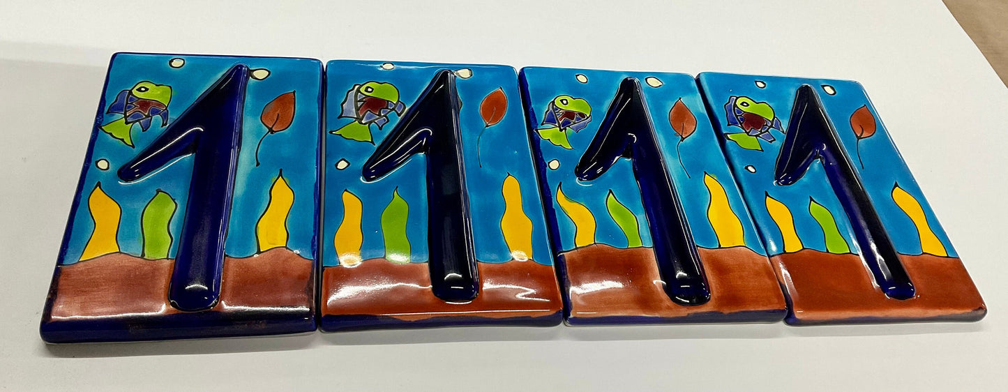 Talavera House Numbers  #1,2,3,4,5,6,7,8,9,0