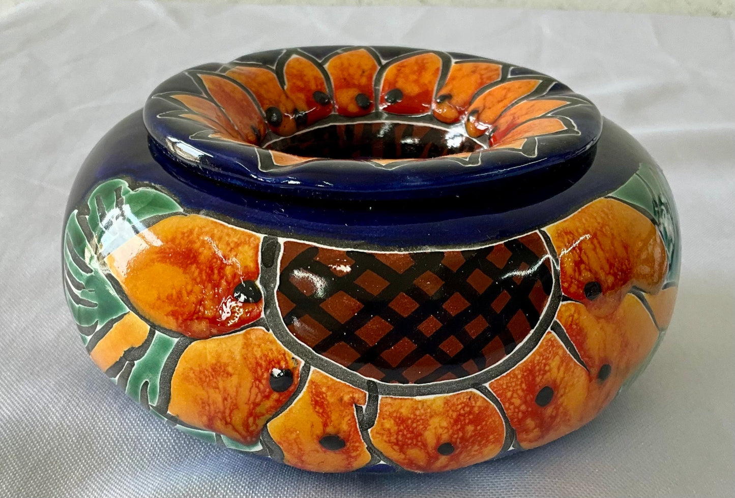 Mexican Talavera 2 Piece Ashtray water