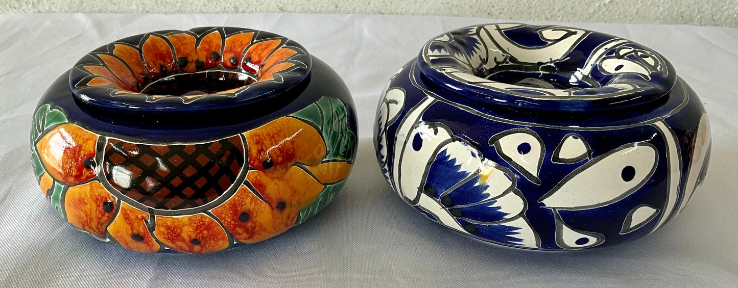 Mexican Talavera 2 Piece Ashtray water