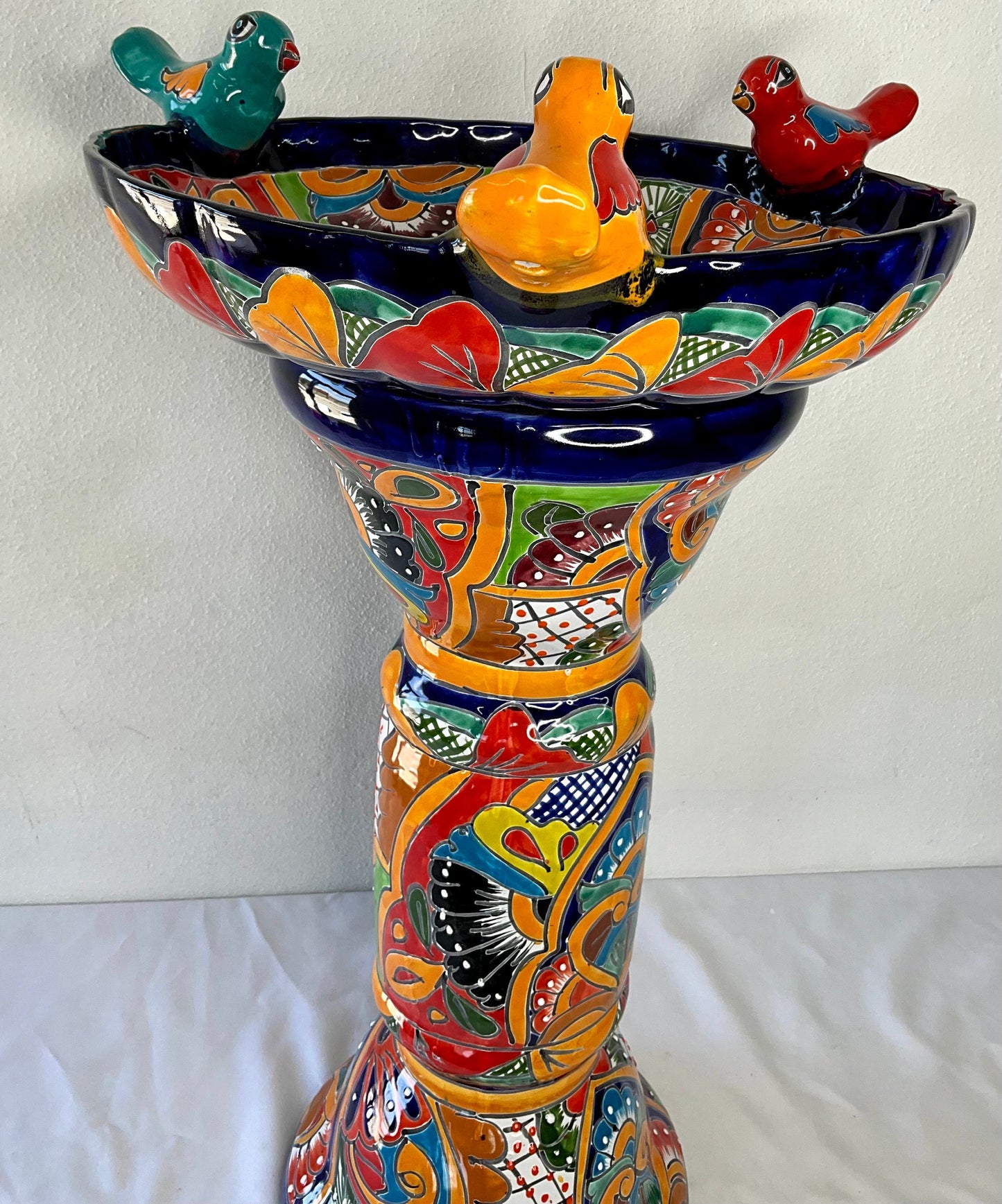 Talavera Mexican Pottery BIRD BATH