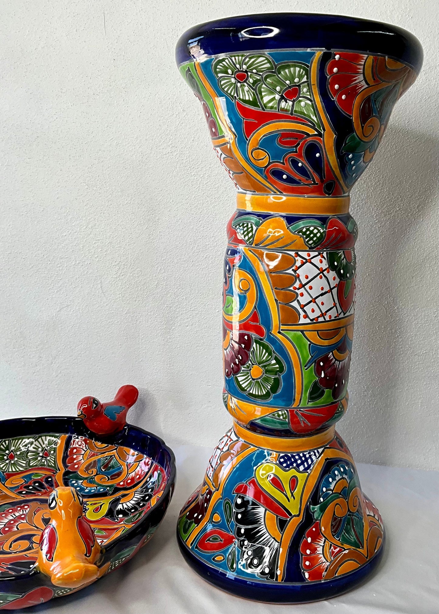 Talavera Mexican Pottery BIRD BATH