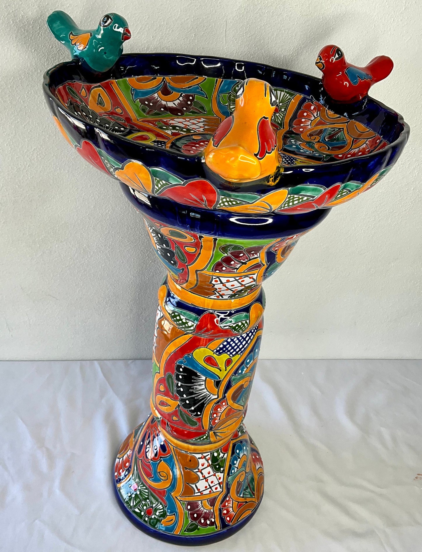 Talavera Mexican Pottery BIRD BATH