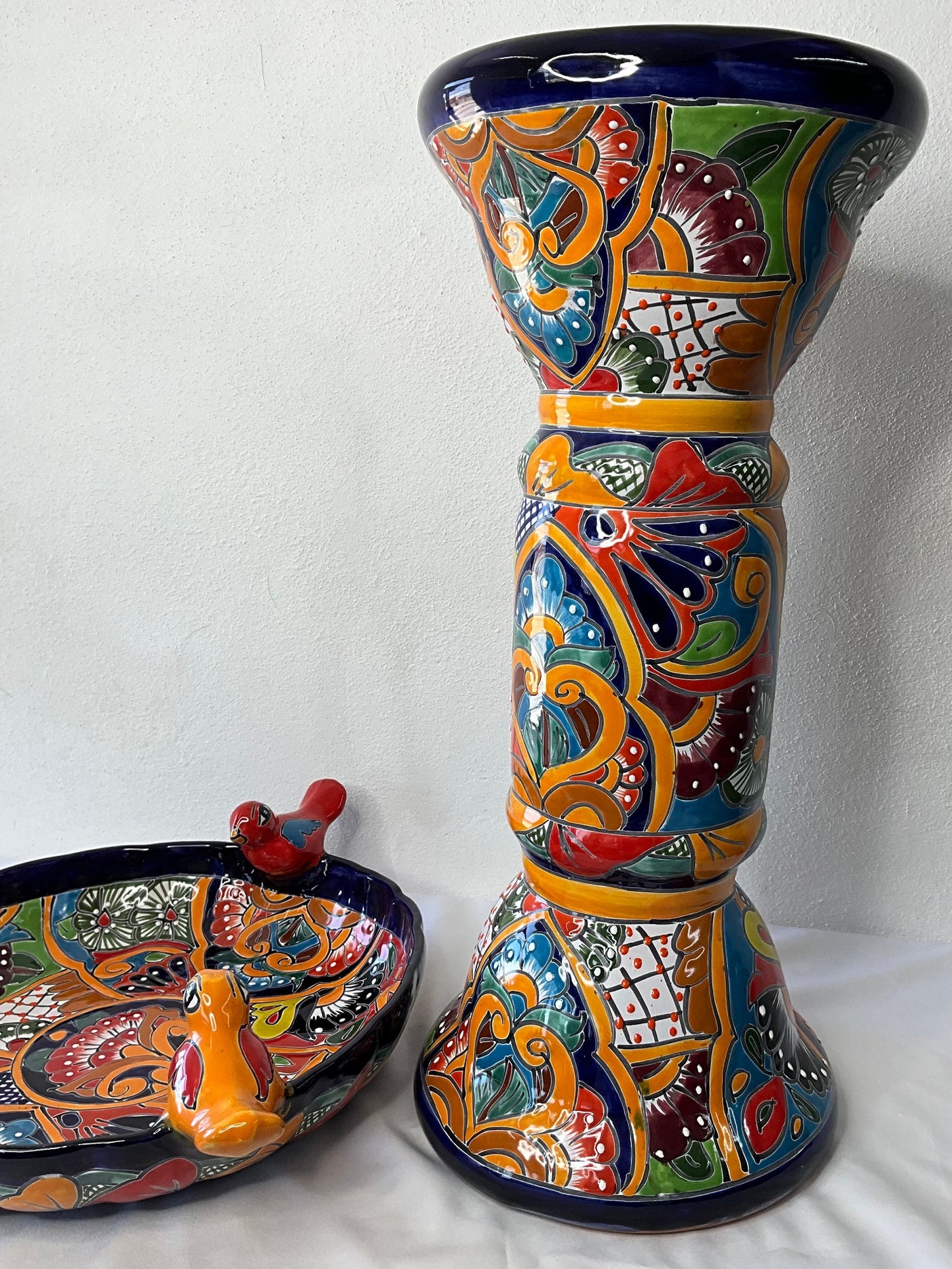 Talavera Mexican Pottery BIRD BATH