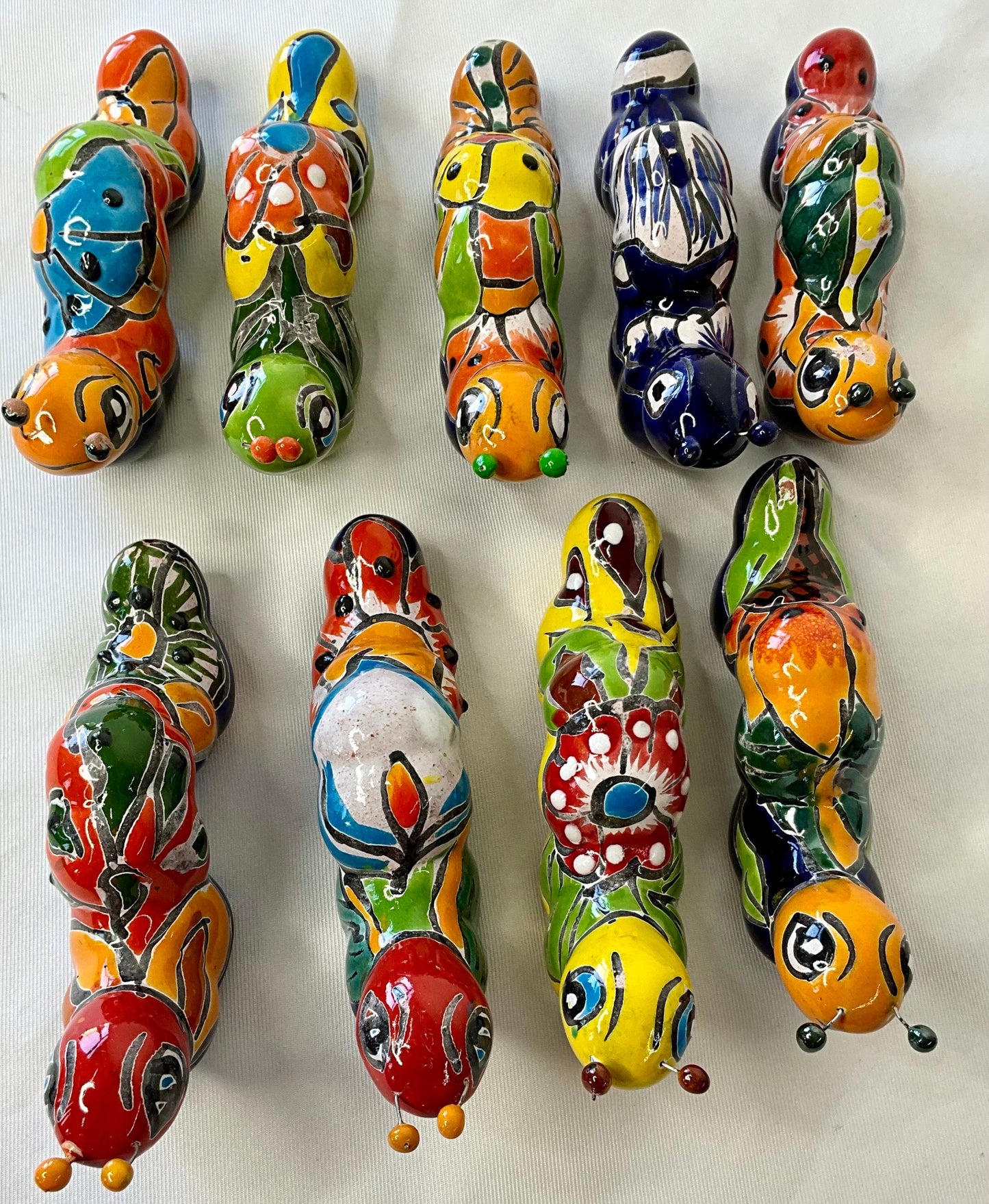 1 -Talavera little worms for wall