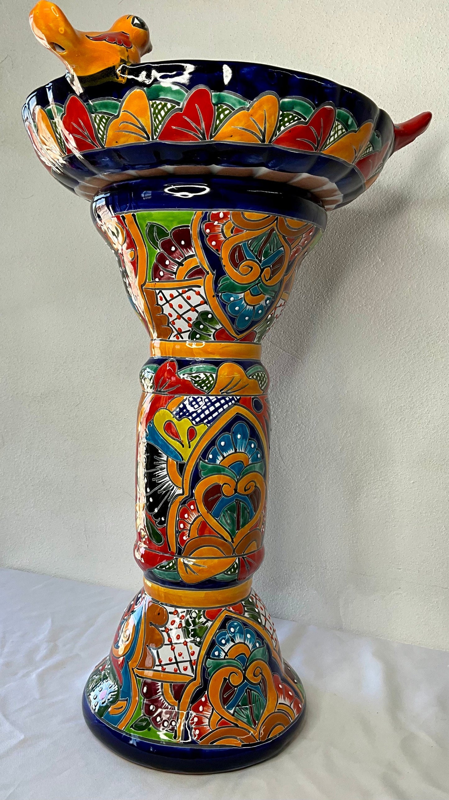 Talavera Mexican Pottery BIRD BATH