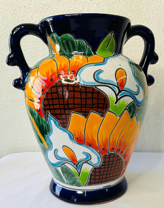 Florero elegante de talavera GIRASOL