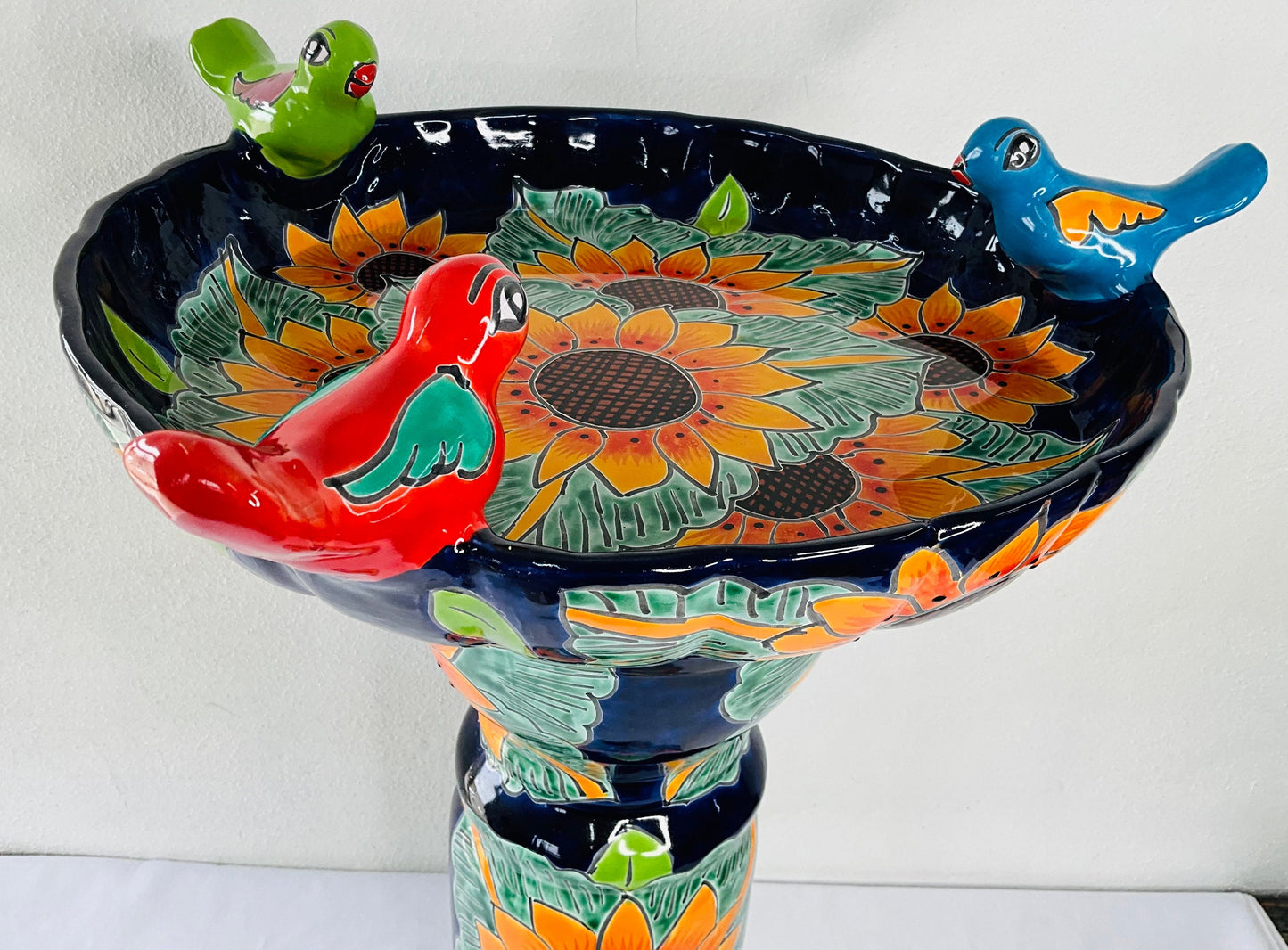 Talavera Mexican Pottery BIRD BATH