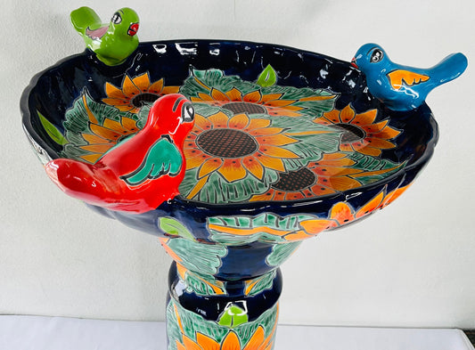 Talavera Mexican Pottery BIRD BATH