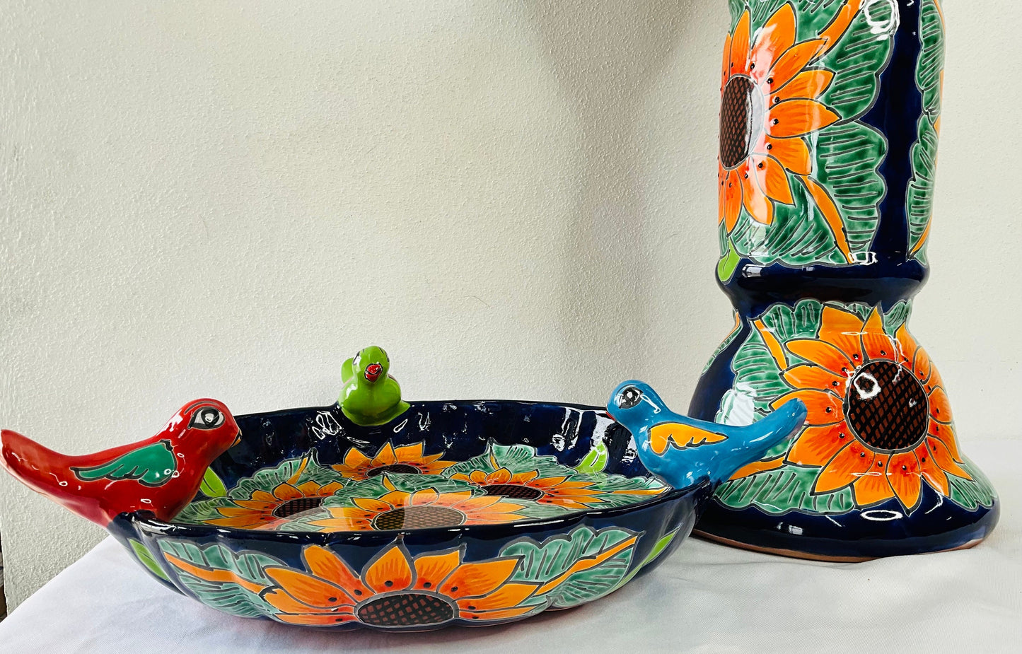 Talavera Mexican Pottery BIRD BATH
