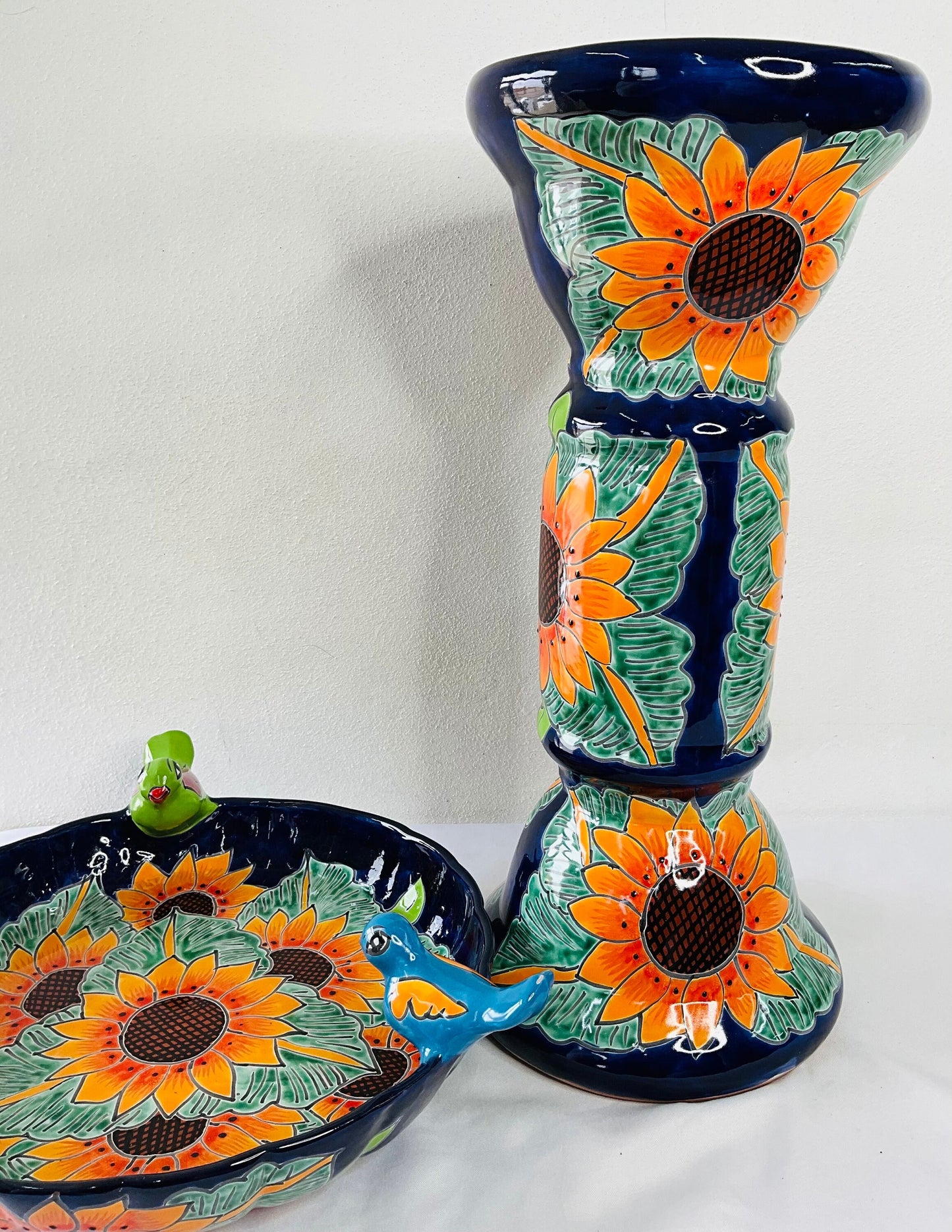 Talavera Mexican Pottery BIRD BATH