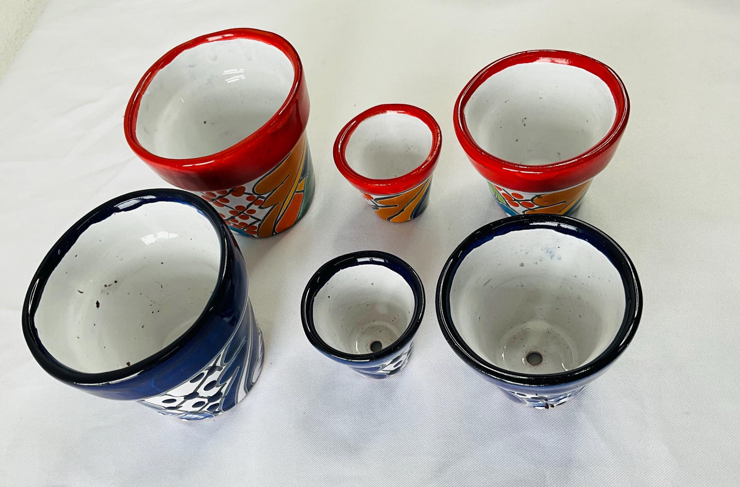 3 Talavera  small  pots